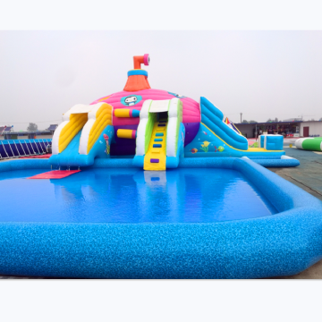 Export Australia Submarine Theme Inflatable Water Park with Slides and Pools