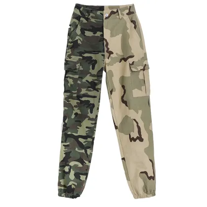 High quality Street Wear Camouflage Cargo Pants Women
