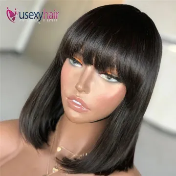 Alibaba human hair extension wigs remi wig vendors free sample vietnamese raw hair machine bob wigs with bangs