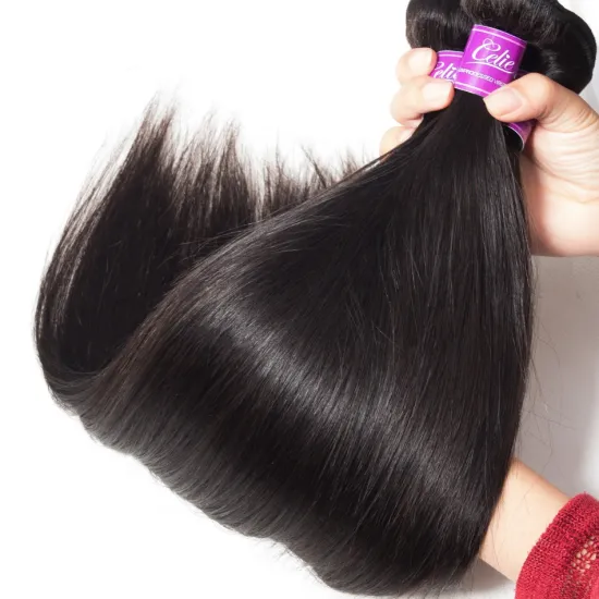 Straight Indian Hair, 100% Cuticle Aligned Virgin Human Hair Extension Brazilian Virgin Straight Hair Bundles