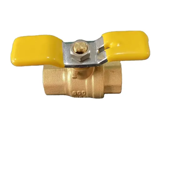 1/2 3/4 1 in CW617N female threaded NPT brass gas valve pressure ball valve With butterfly handle