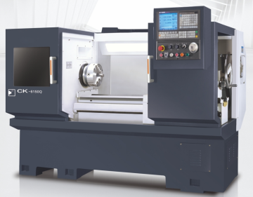 2 Axis Flat Bed CNC Lathe CK-6150Q-1500 with Row Line Tools and Tailstock
