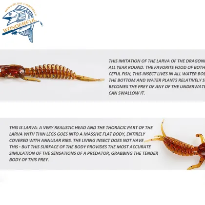 Topmouth Culter Soft Bait - Bear King Lure 6cm 1.25g 10 Pieces for Sea & Freshwater Fishing