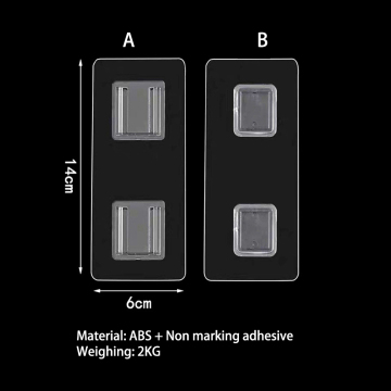 Multi-Functional Transparent Strong Self Adhesive Hooks for Kitchen and Bathroom Organization
