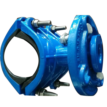 ductile iron tapping saddle with flange branch for pvc pipe