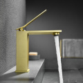 Kaiping factory square copper wash basin mixer tap sink faucet bathroom gold