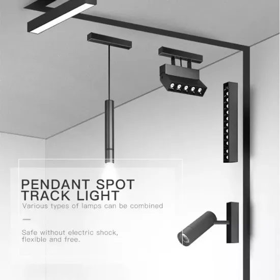 DGLUX 48V LED COB Magnetic Track Rail Light - Low Voltage Anti-glare Ceiling Recessed Suction 6W/12W/18W/24W