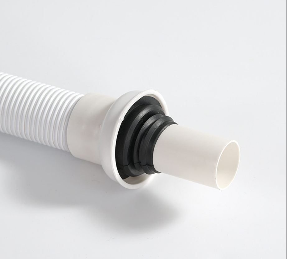 Bathroom PVC flexible drain plastic pipe for sink drain hose with ceramic pop-up waste drain