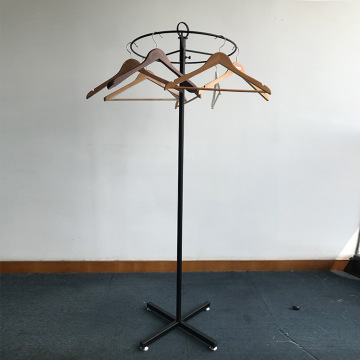 Customized Clothing Store Metal Rotating Display Stand Rack