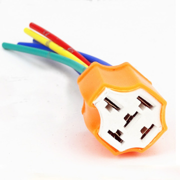Universal 12V 40A Auto Car Relay with Ceramic Socket and Various Pin Connectors