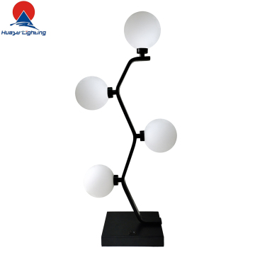 Luxury Modern Metal Table Lamp with Glass Shade for Home Decor
