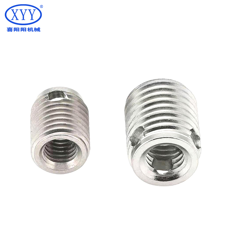 M9*1.5-M12*1.5-30MM Stainless Steel Slotted Self Tapping Threaded Inserts Carbon Steel Screw Fasteners with M5 M8 Thread Sizes