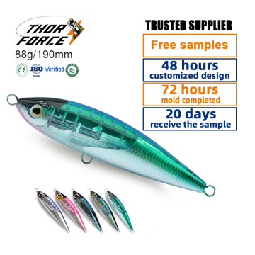 THORFORCE 190mm 88g Pencil Lure for Tuna - Good Swim Action Boat Fishing Lure