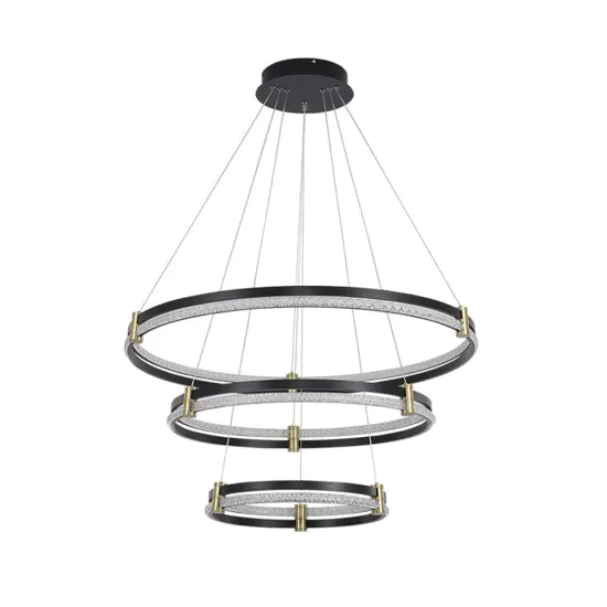 Nordic Acrylic Stainless Steel Ring Pendant Lighting LED Luxury Modern Chandelier