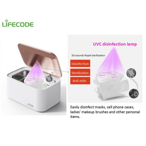 Mini limpador ultrassônico com esterilização UVC