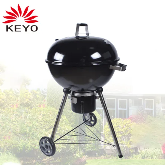 Camping Garden Barbeque Kettle Grill Outdoor Charcoal Barbecue Bbq Grill With Wheel