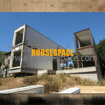 Modular Steel Container House With Curtain Wall And Stainless Steel Staircase In Africa