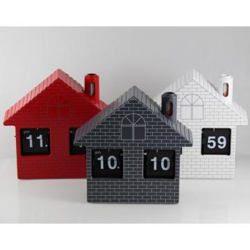 Small House Flip Clock Desk Clock