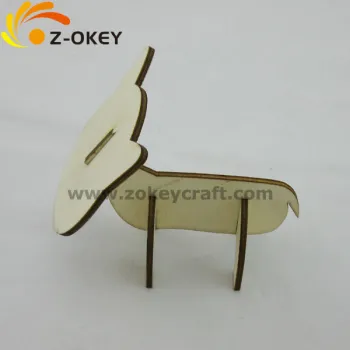 hot sale Wood ornaments 3D puzzle with dog shape