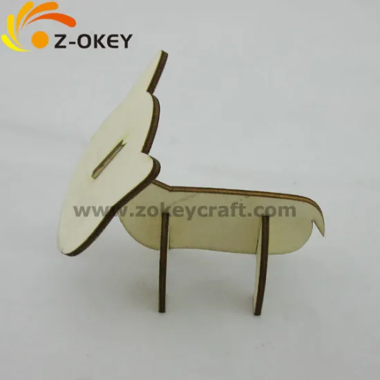 hot sale Wood ornaments 3D puzzle with dog shape