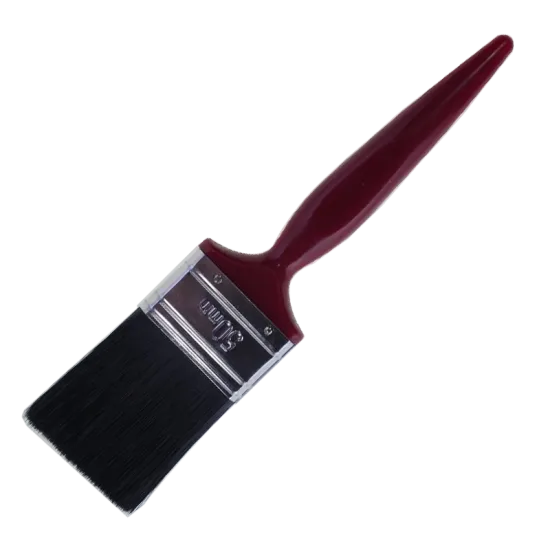 Plastic Handle Tin plated Ferrule Dyed Black Bristle Paint Brush
