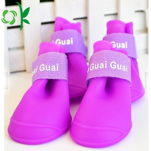 Sepatu Pet Waterproof Silicone Silicone Rain Dog Shoes