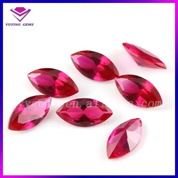 Gems Precious 5x10mm Marquise Ruby Corundum Created Stones