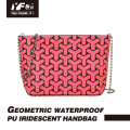 Clutch Taschen PU wasserdichte geometrische Kette Umhängetasche