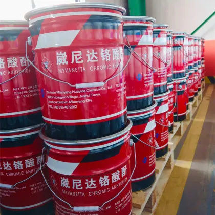 Crystal chromic acid catalyst for industrial dyes