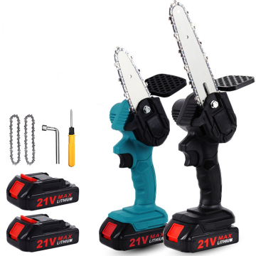 Portable Cordless Lithium Battery Brushless Motor Pruning Shears Mini Electric Chainsaw for Wood Cutting