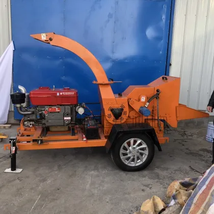 New 25 HP Mobile Diesel Engine Wood Chipper: Forestry Machinery and Wood Shredder Machine