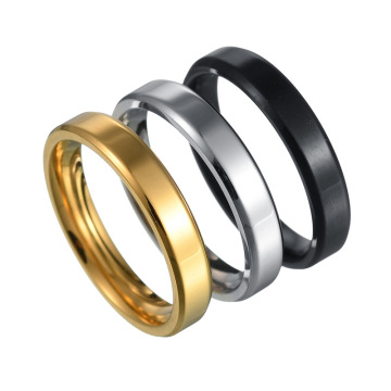 Einfaches Design 18K Gold plattiert und PVD Silber Edelstahl leere Ringe für Frauen