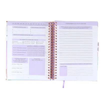 Customized spiral inspirational planning book printing