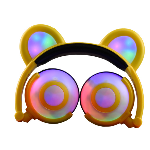 Cartoon Bear Ear Headphone Cute Headphones Mobile computer