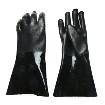 Guante Black PVC Guante Sandy Finish Jersey Lined14 &#39;&#39;