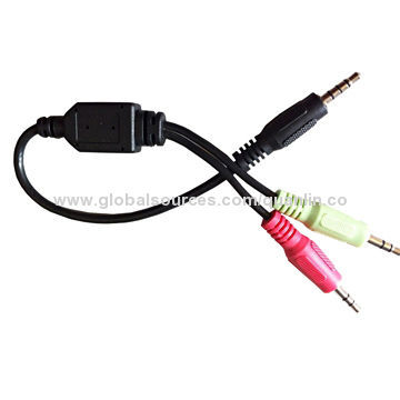 China supplier DC 3.5mm stereo plug to jack AV cable