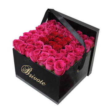 Kvadratisk kartong Rose Flower Presentförpackning