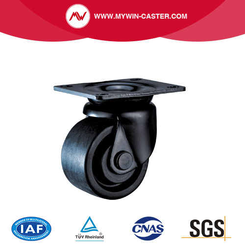 Low Gravity Plate Swivel Nylon Caster Wheel 3 inch