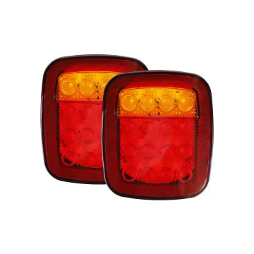 LED Stop Tail Turn Signal Brake Light Kit for Jeep Wrangler YJ TJ CJ Truck Trailer