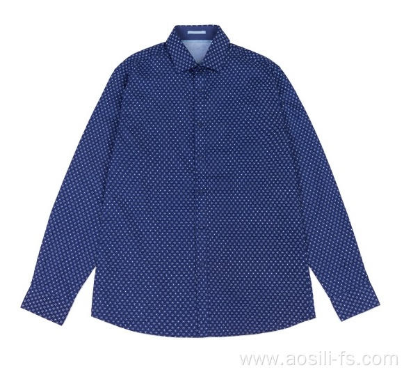 2020 fashion design men's woven cotton shirt