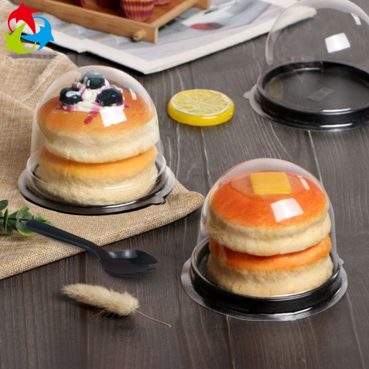 Transparent round mini moon cake plastic box