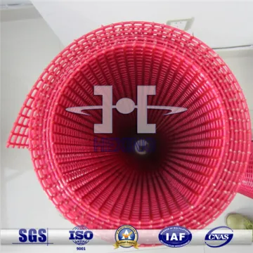 Polyurethane wire mesh for mine screening and sieving