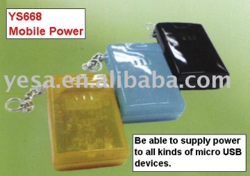 External Battery and Power bank charge for USB 5V devices