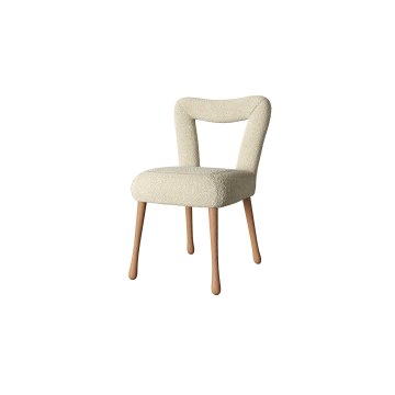 Modern Restaurant Solid Wood Furniture Dining Chairs Boucle