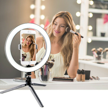10 Inch LED Selfie Ring Light with Desktop Stand for Vlogging, Makeup, YouTube, Video, Photography, TikTok