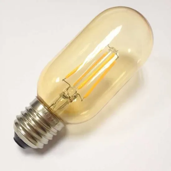 Cylinder type led filament bulb T45 amber glass