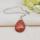 Natural Red Jasper 28x35MM Waterdrop Pendant Necklace with 45CM Silver Chain