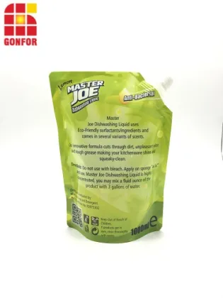 Custom Printed Dishwashing Liquid Spout Pouch