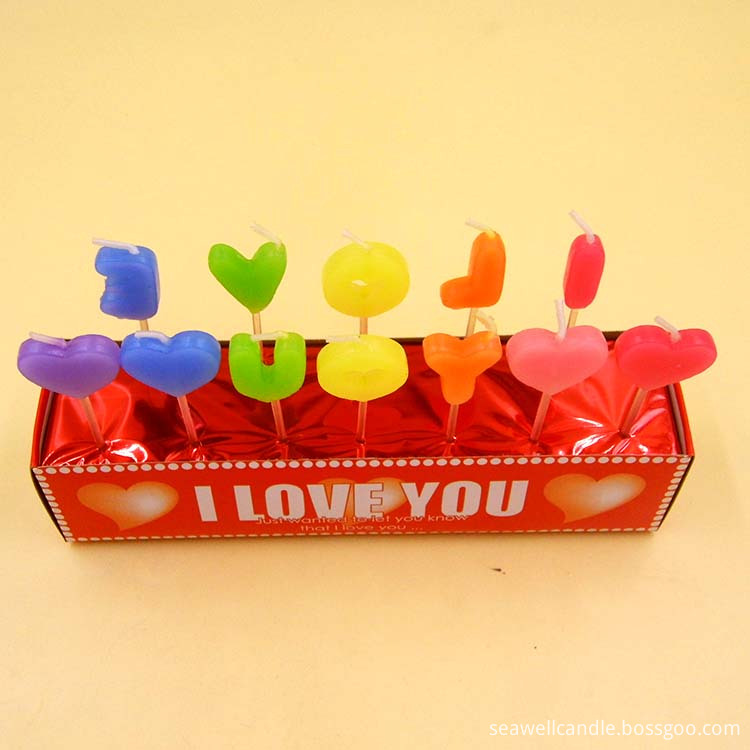 Love Birthday Letter Candles