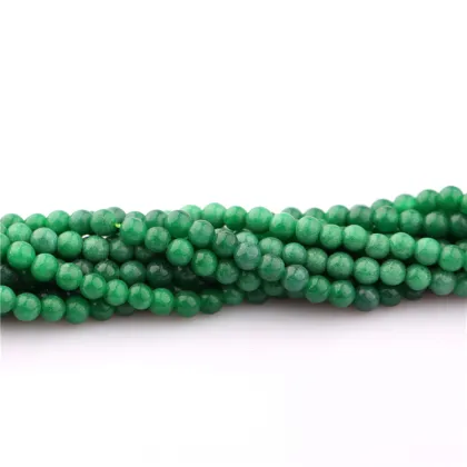2018 wholesale natural stone round pink jade stone beads for jewellery making